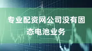 专业配资网公司没有固态电池业务