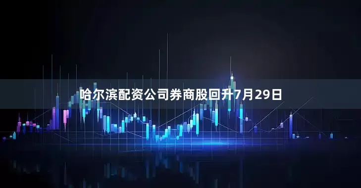 哈尔滨配资公司　　券商股回升　　7月29日
